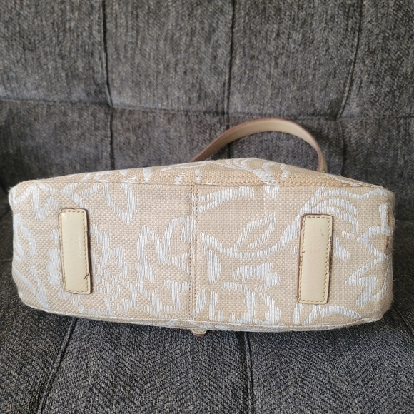 Liz Claiborne Vintage Floral Cream Shoulder Bag - Picture 2 of 12